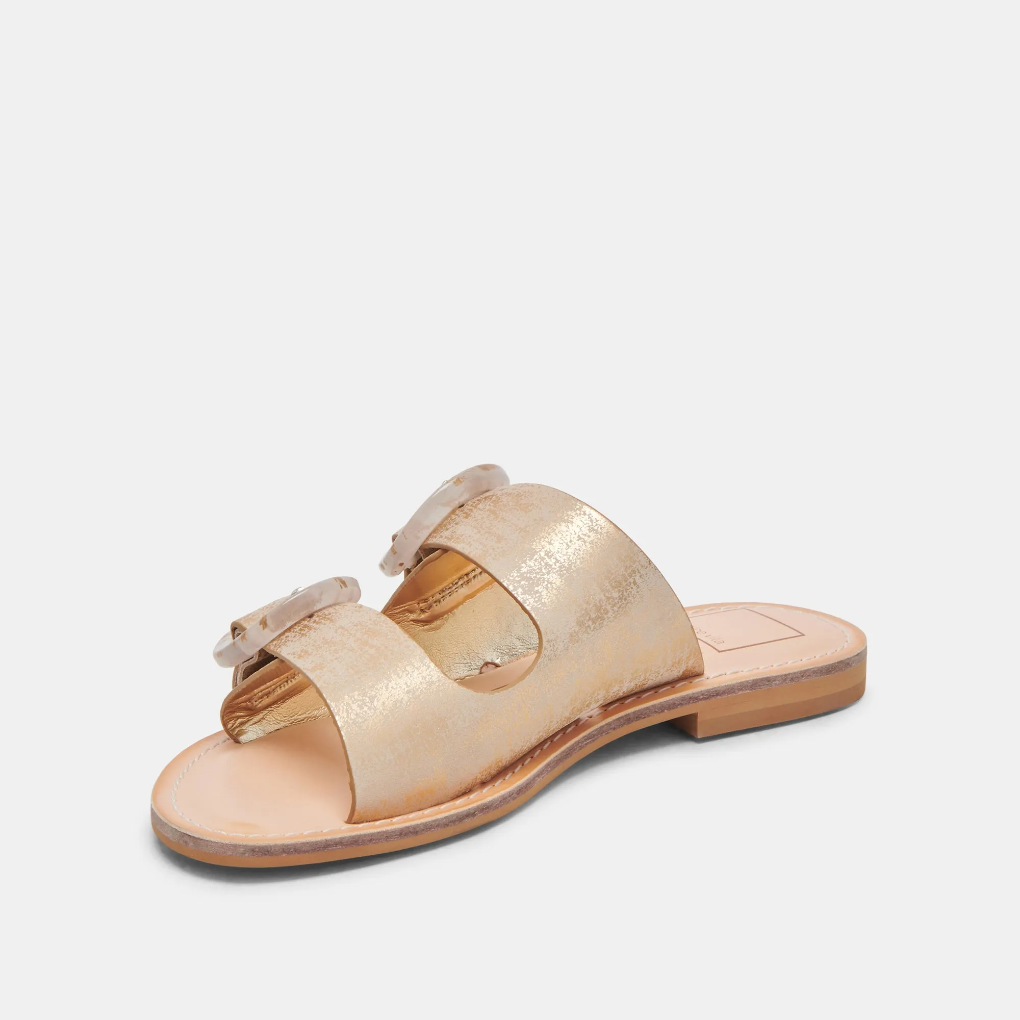 SECILY SANDALS LIGHT GOLD NUBUCK