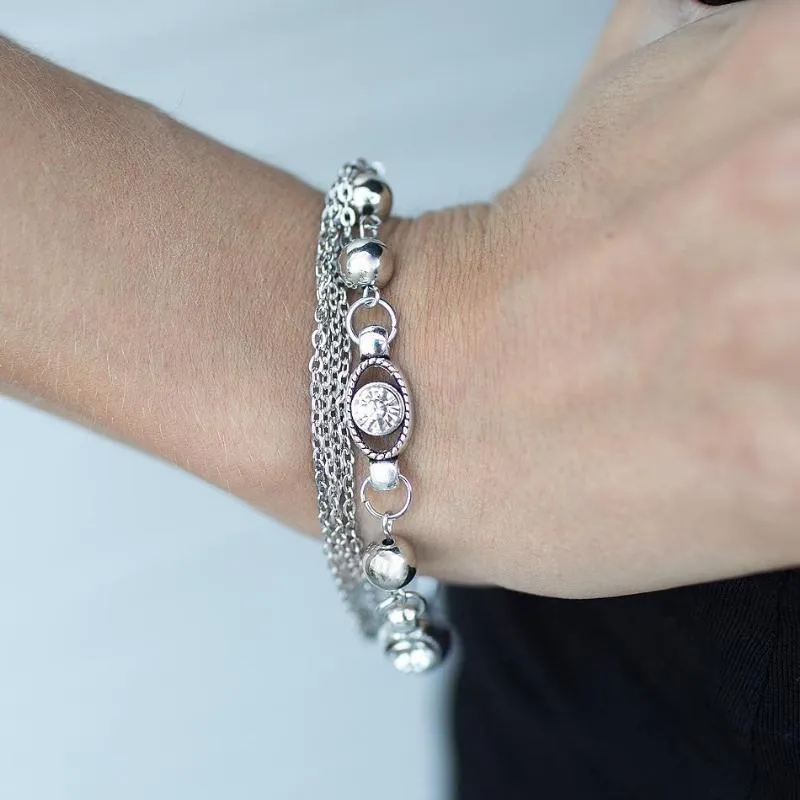 Seeing Eye to Eye White Gem Bracelet