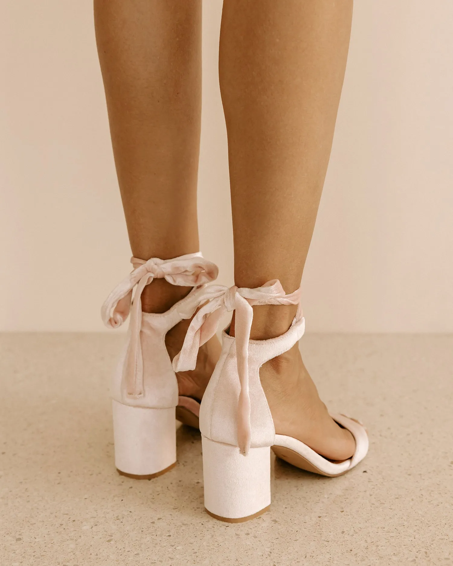 SISTER - BABY PINK BLOCK HEEL SHOES - FINAL SALE