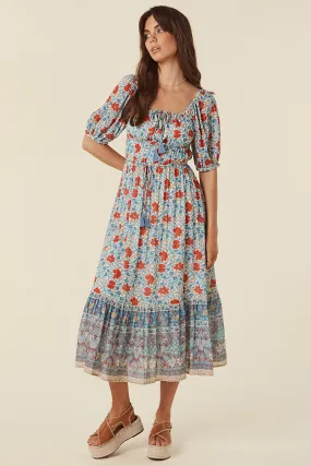 SPELL Village Soiree Dress in Sky