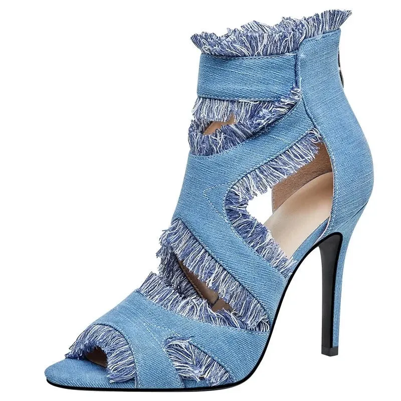 Spring Harbor Denim High Heels