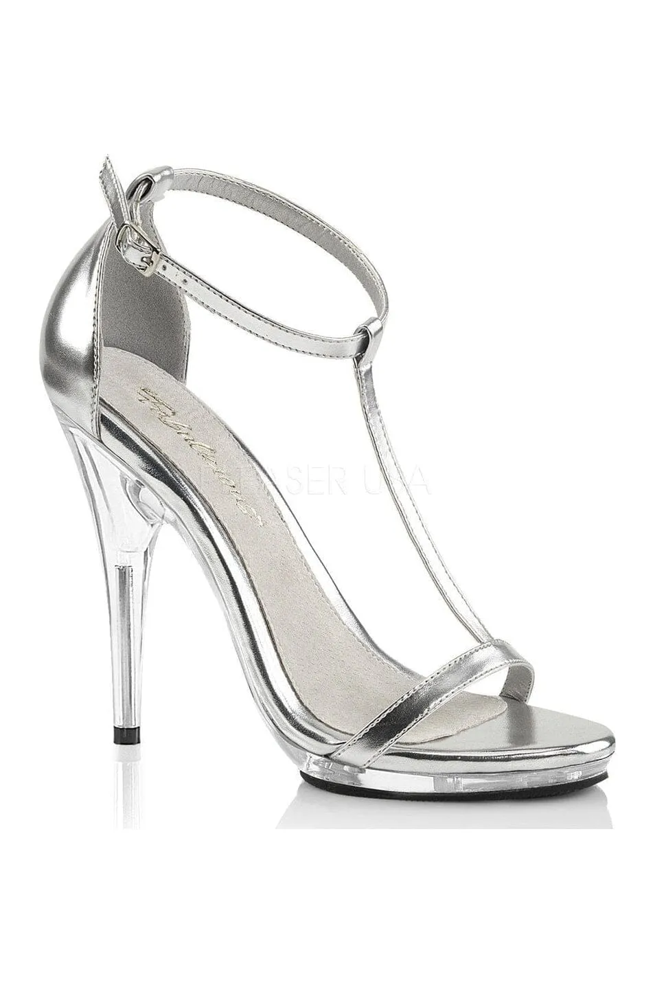 SS-POISE-526 Sandal | Clear Faux Leather