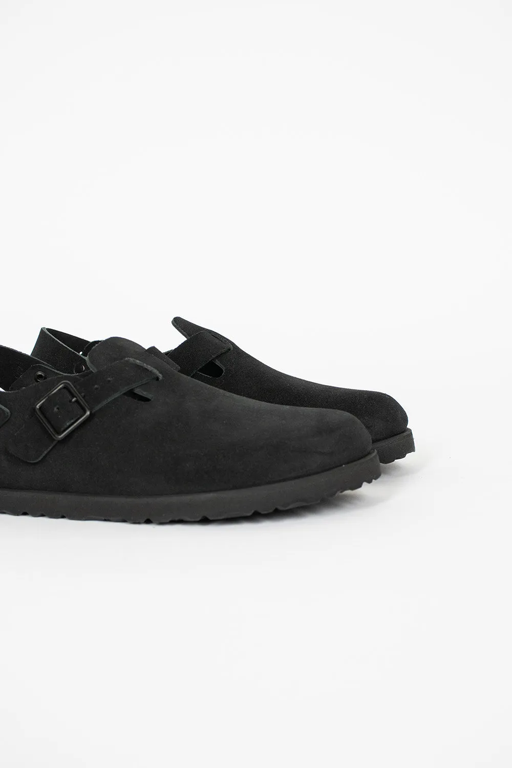 Tokio Suede Clog Black