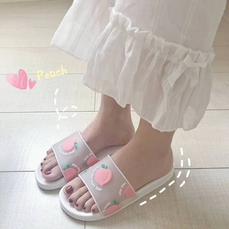 Transparent Fruits Print Sandals AD11939