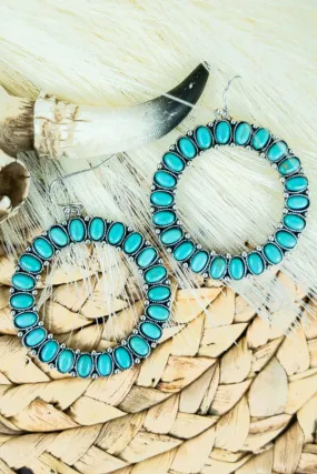 TURQUOISE KANATA CIRCLE EARRINGS