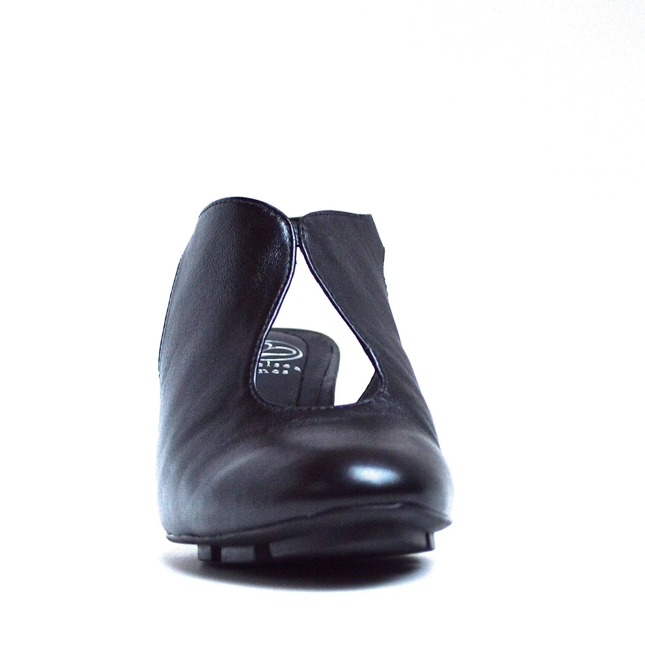 WAVE MID HEEL - BLACK LEATHER